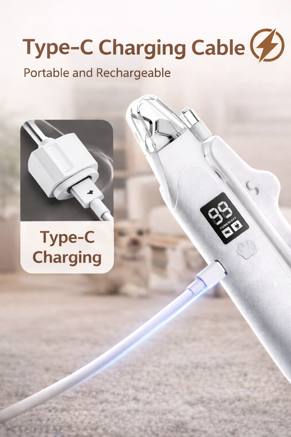 2-in-1 LED Pet Nail Clipper & Grinder for Cats & Dogs