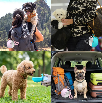 NoMoreOopsies Dog Water Bottle with Bowl